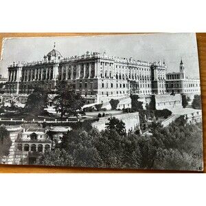 Royal Palace Of Madrid, Black And White Standard Size Postcard Stamped Mailed